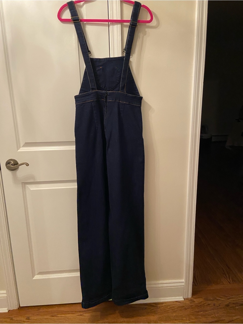 VooDoo Vixen size 6/M/UK10/EU38 heart overalls deep indigo ModCloth Motel NWOT - Picture 8 of 10